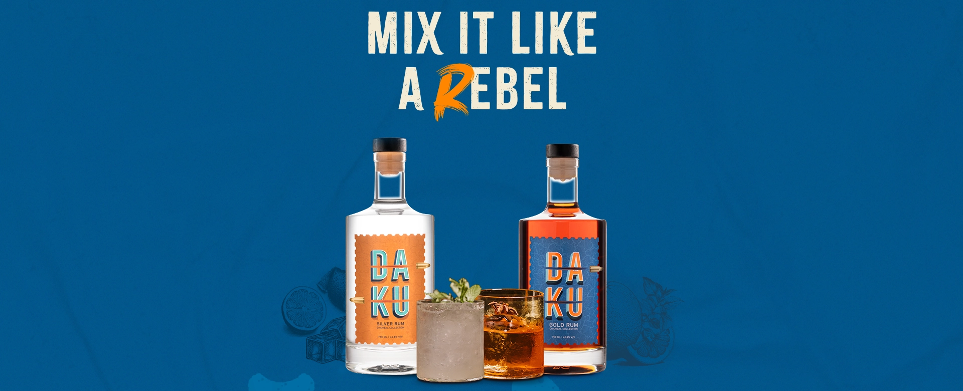 Daku Rum premium bottle banner – best rum brand in India