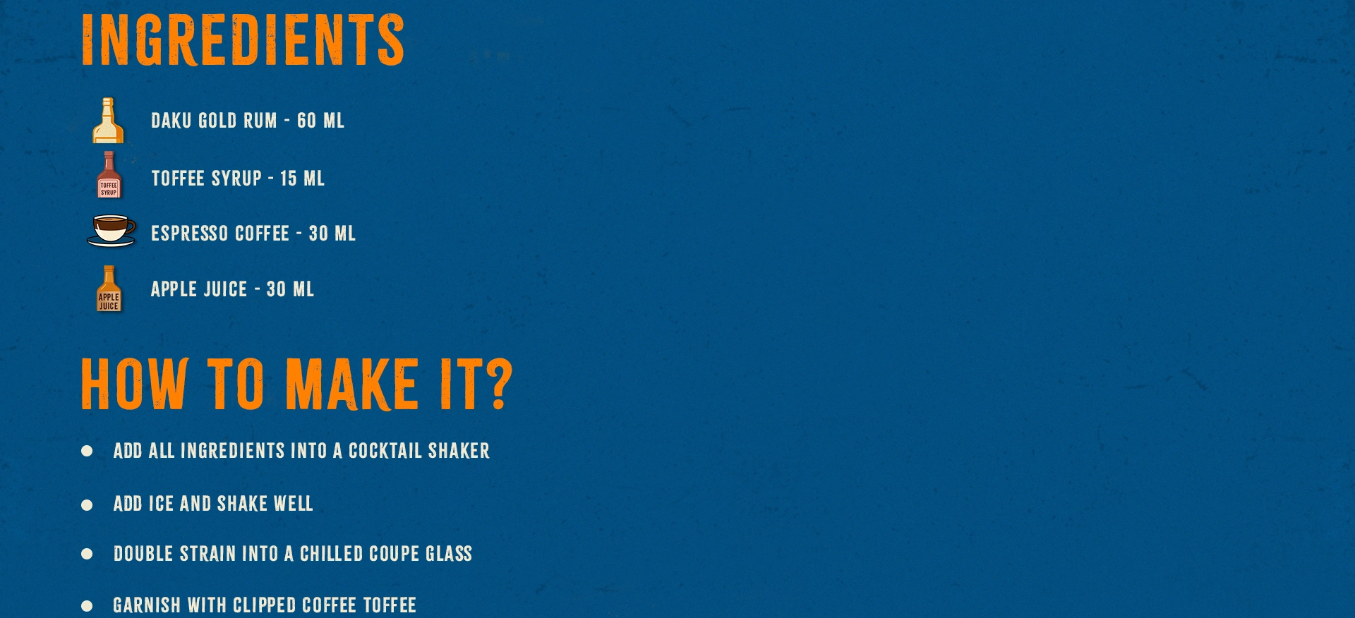 Daku Rum Coffee Toffee flavored rum bottle