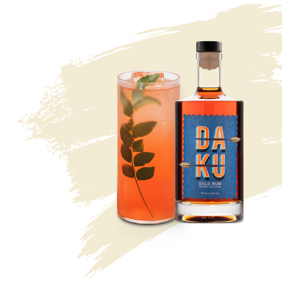 Floating bottle motion graphic – Daku Rum
