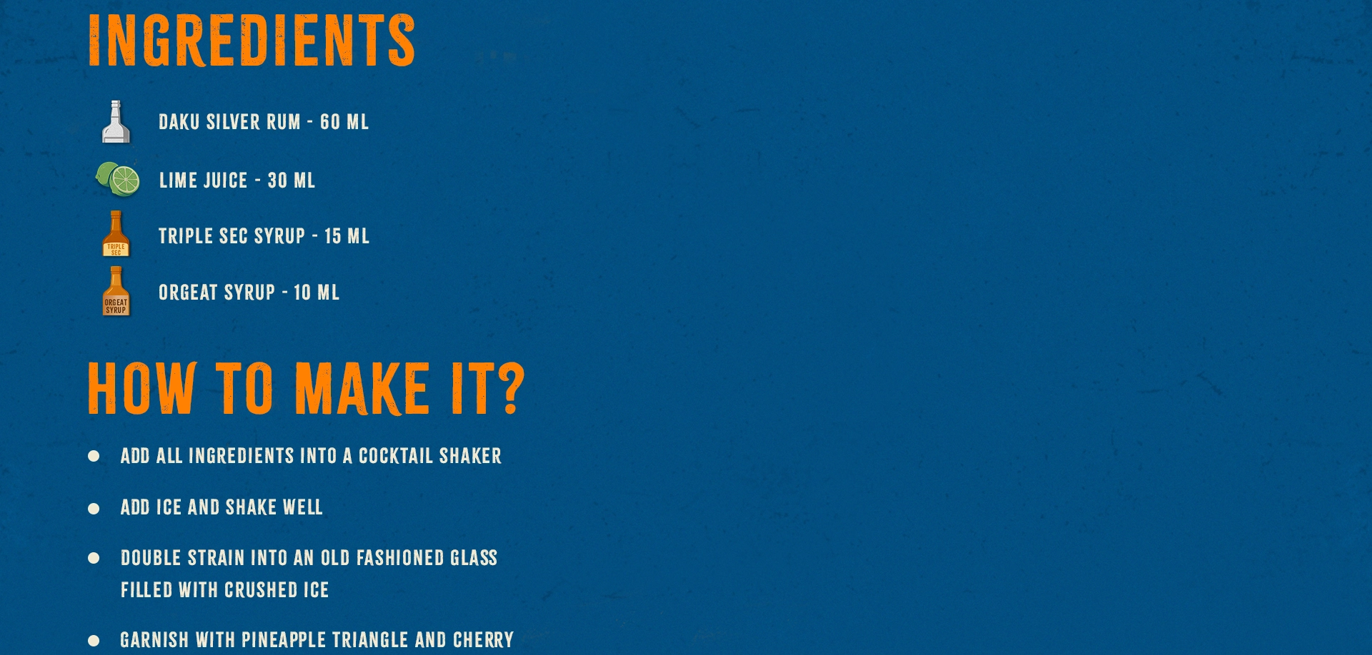 Daku Rum Mai Tai cocktail edition bottle