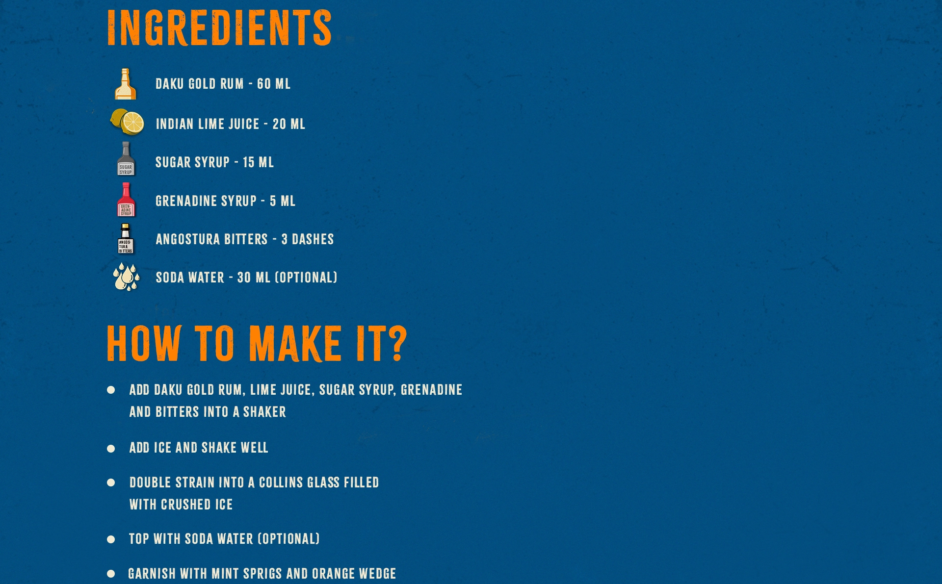 Daku Rum premium bottle banner – best rum brand in India