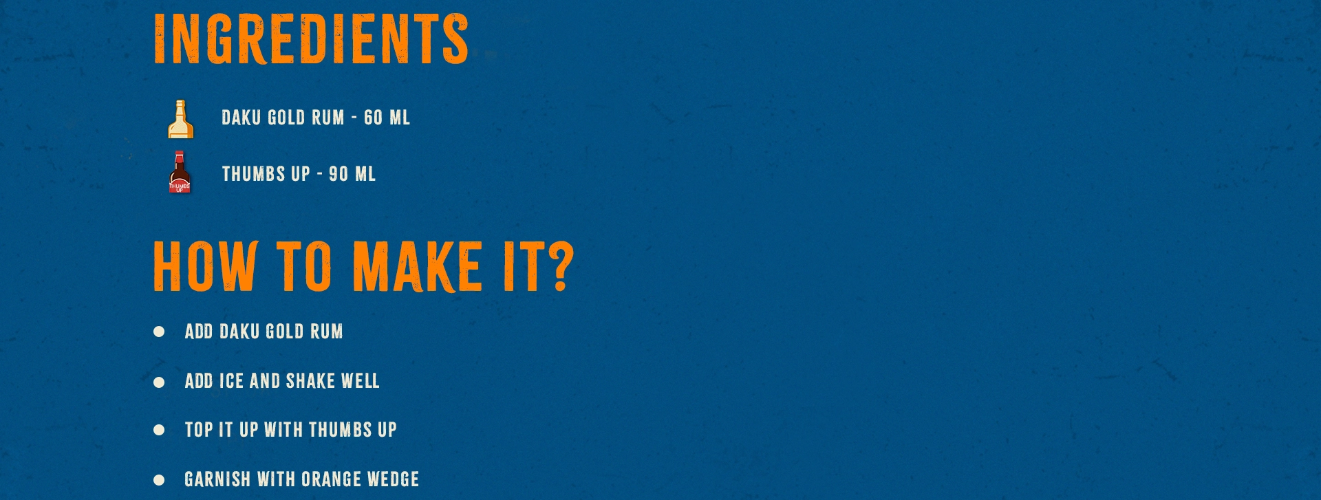 Daku Rum premium bottle banner – best rum brand in India