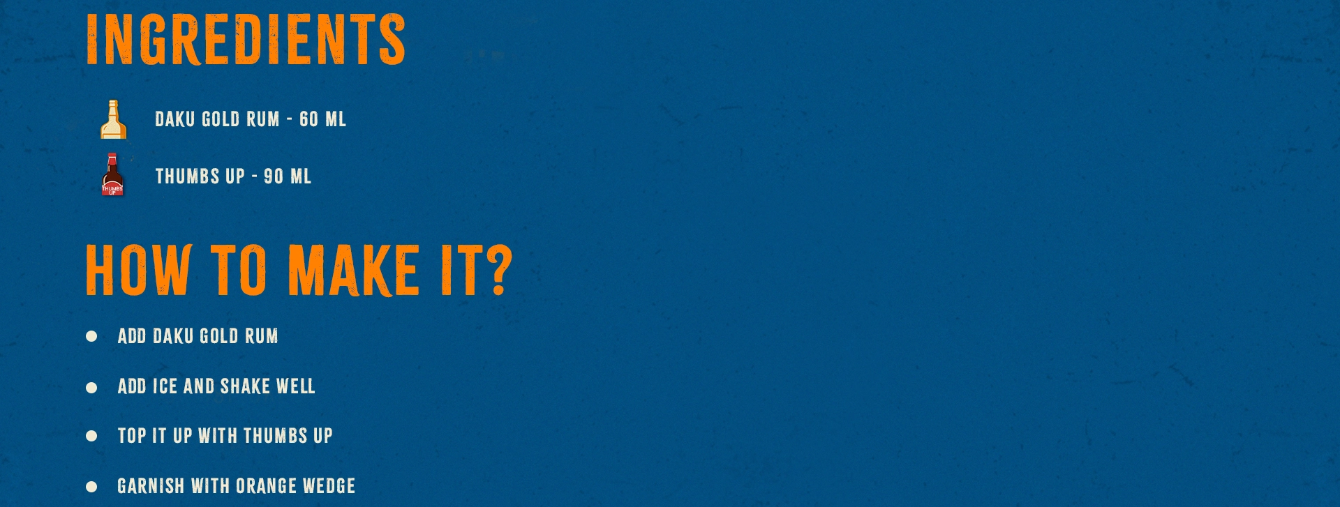 Thumb stamp element – Daku Rum branding graphic